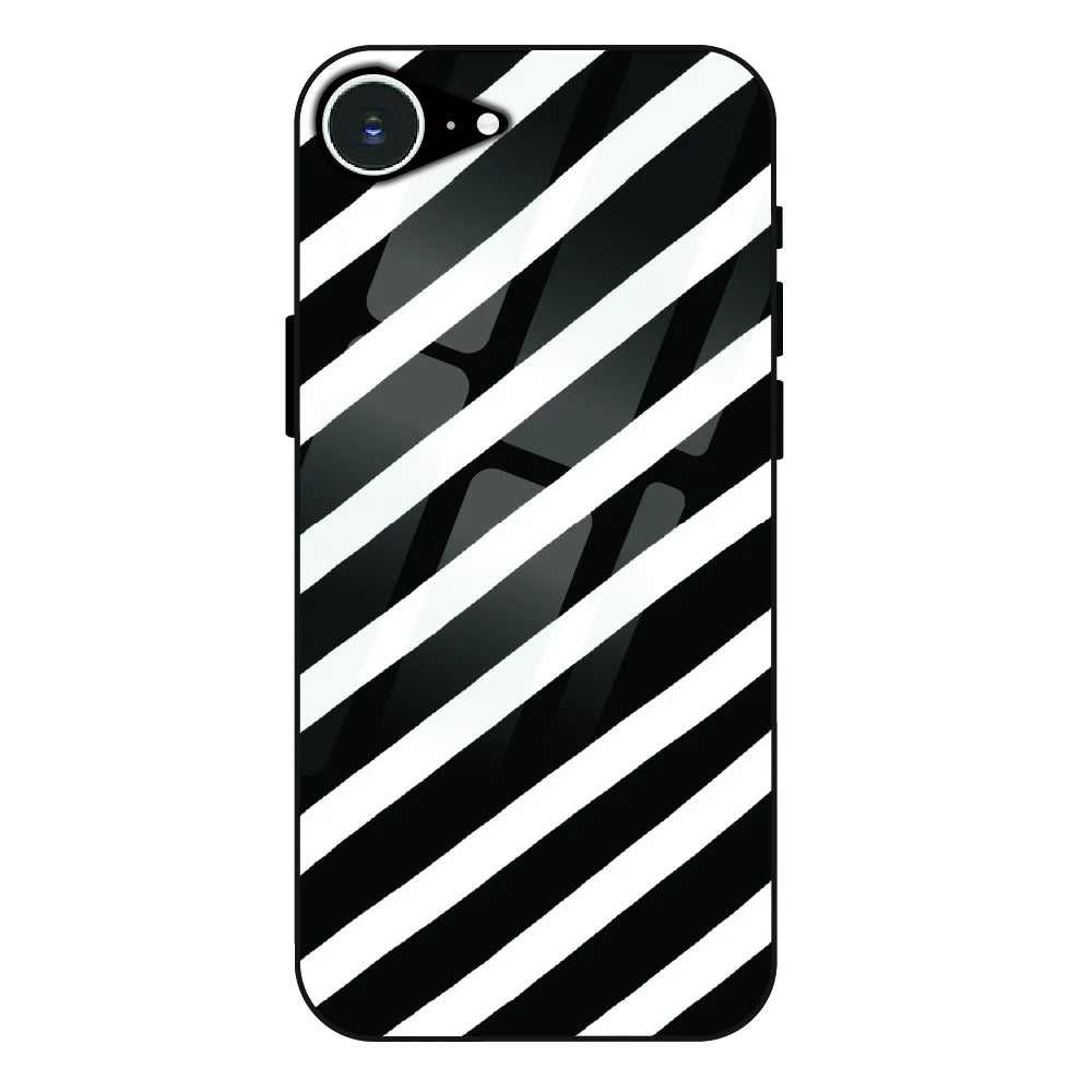 Monochrome Flame Art - Glass Case For Apple iPhone 16e