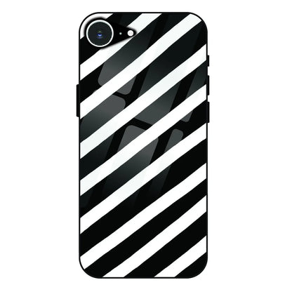 Monochrome Flame Art - Glass Case For Apple iPhone 16e