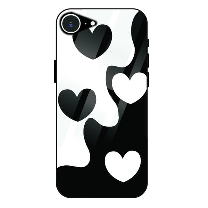 Monochrome Heart Flow - Glass Case For Apple iPhone 16e