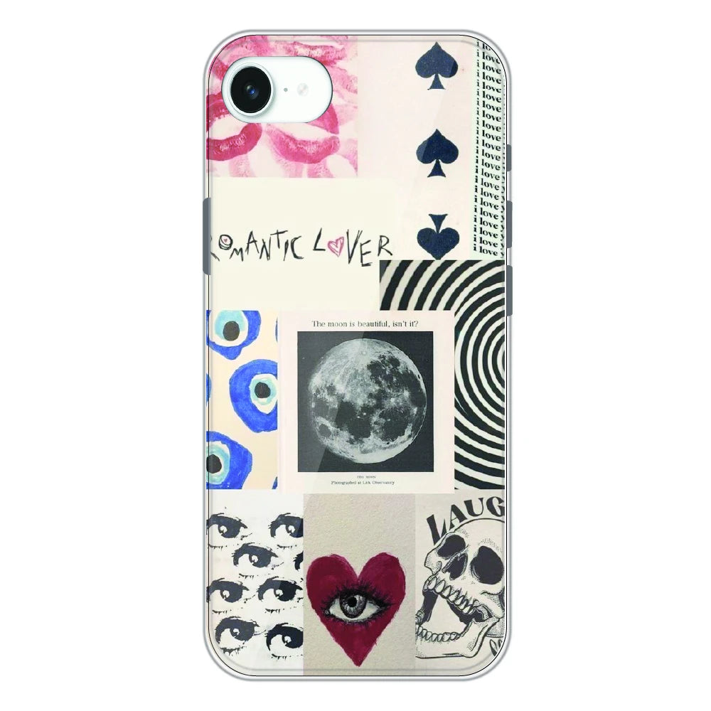 Romantic Art Collage - Printed Silicone Case For Apple iPhone 16e