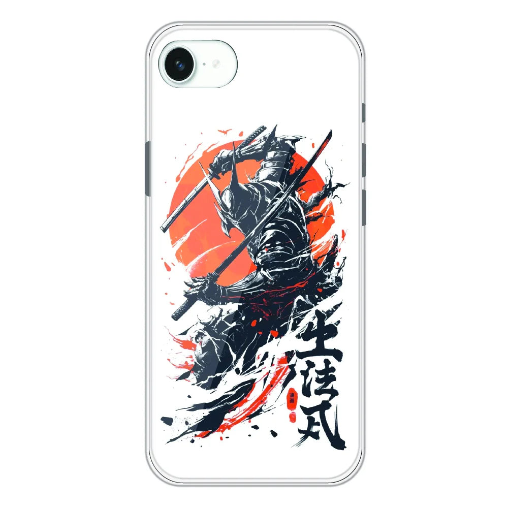 Samurai Warrior Japanese Art - Printed Silicone Case For Apple iPhone 16e
