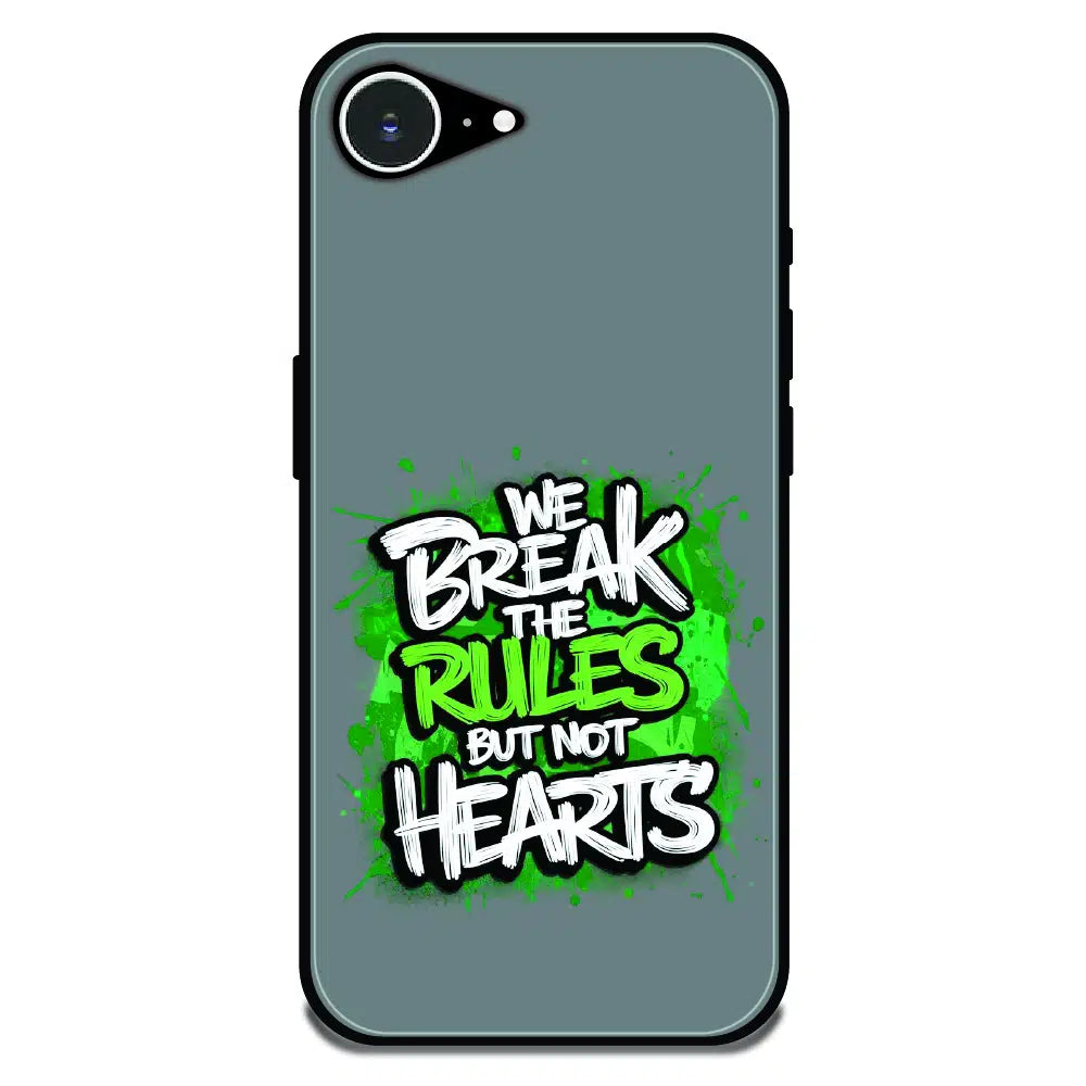 Break the Rules Quote - Glossy Metal Silicone Case For Apple iPhone 16e