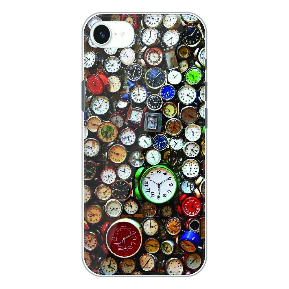 Retro Timepiece Pattern - Printed Silicone Case For Apple iPhone 16e