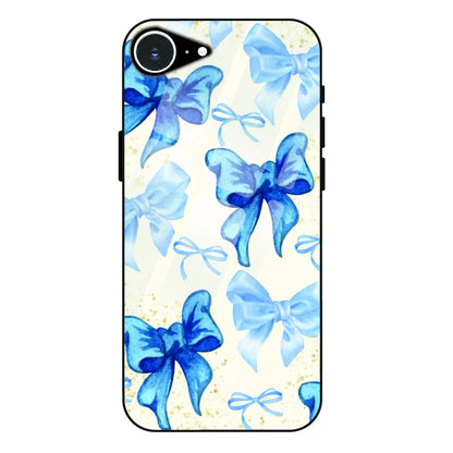 Soft Blue Bowcore - Glass Case For Apple iPhone 16e
