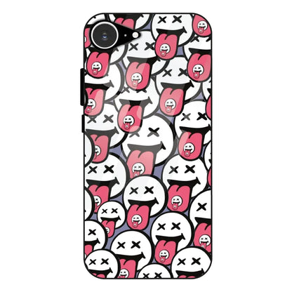 Funny Cartoon Faces - Glass Case For Apple iPhone 16e