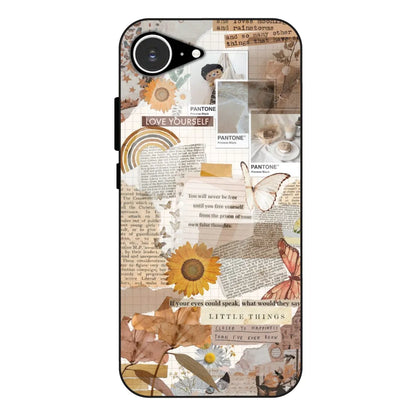 Aesthetic Butterfly & Sunflower - Glass Case For Apple iPhone 16e
