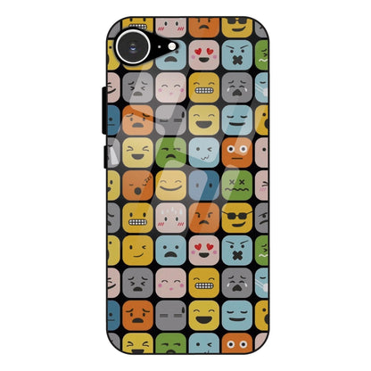 Colorful Expression Pattern - Glass Case For Apple iPhone 16e