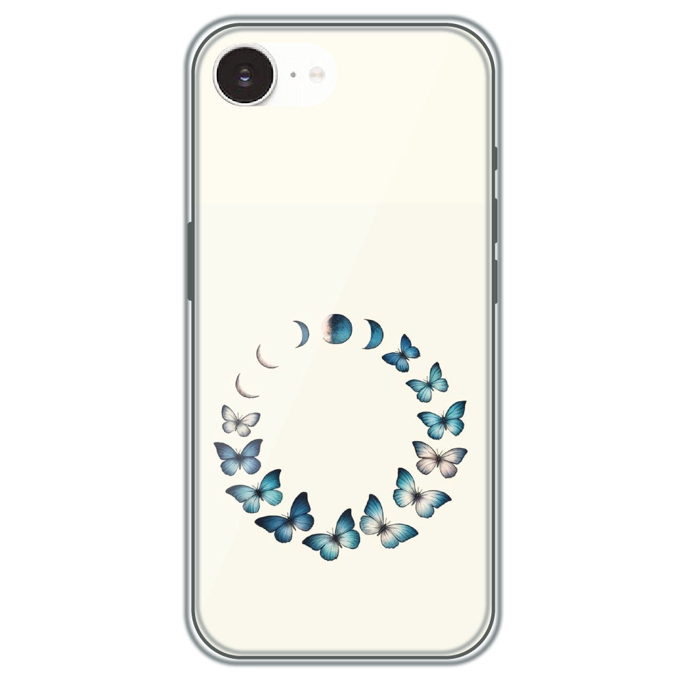 Butterfly Moon Cycle - Printed Silicone Case for Apple iPhone 16e