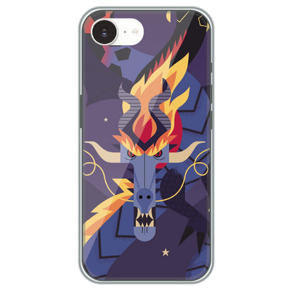 Geometric Fire Dragon - Printed Silicone Case for Apple iPhone 16e