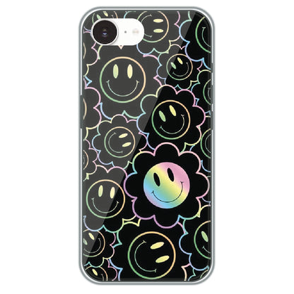 Holographic Smiley Bloom - Printed Silicone Case for Apple iPhone 16e