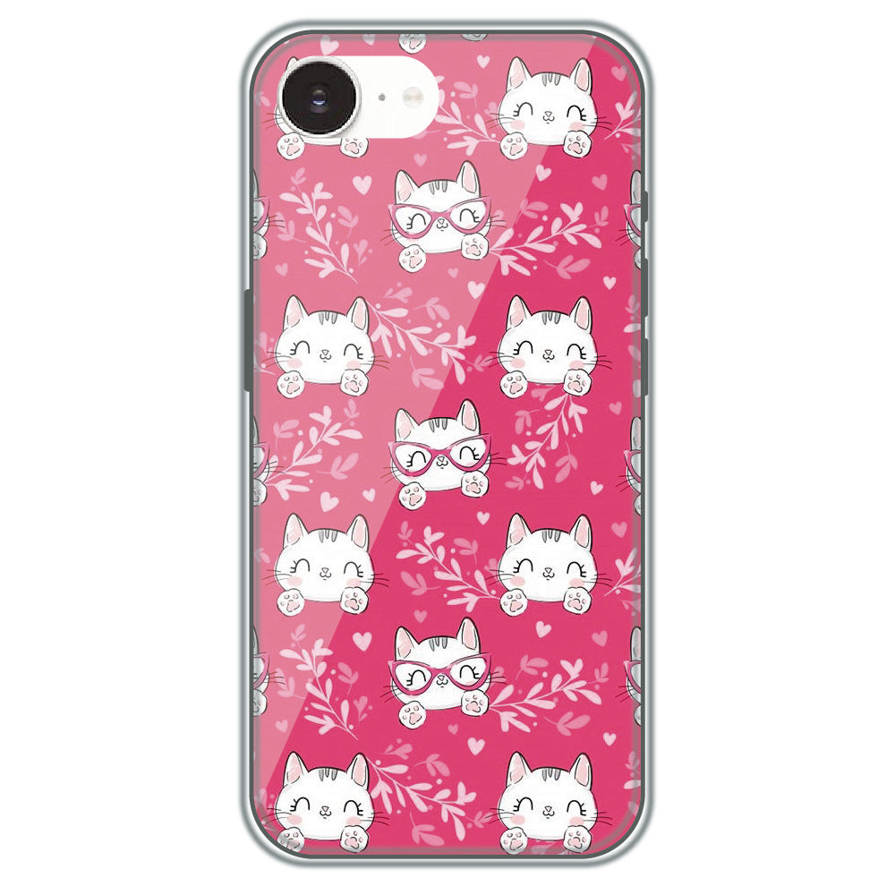 Kitty in Pink - Printed Silicone Case for Apple iPhone 16e