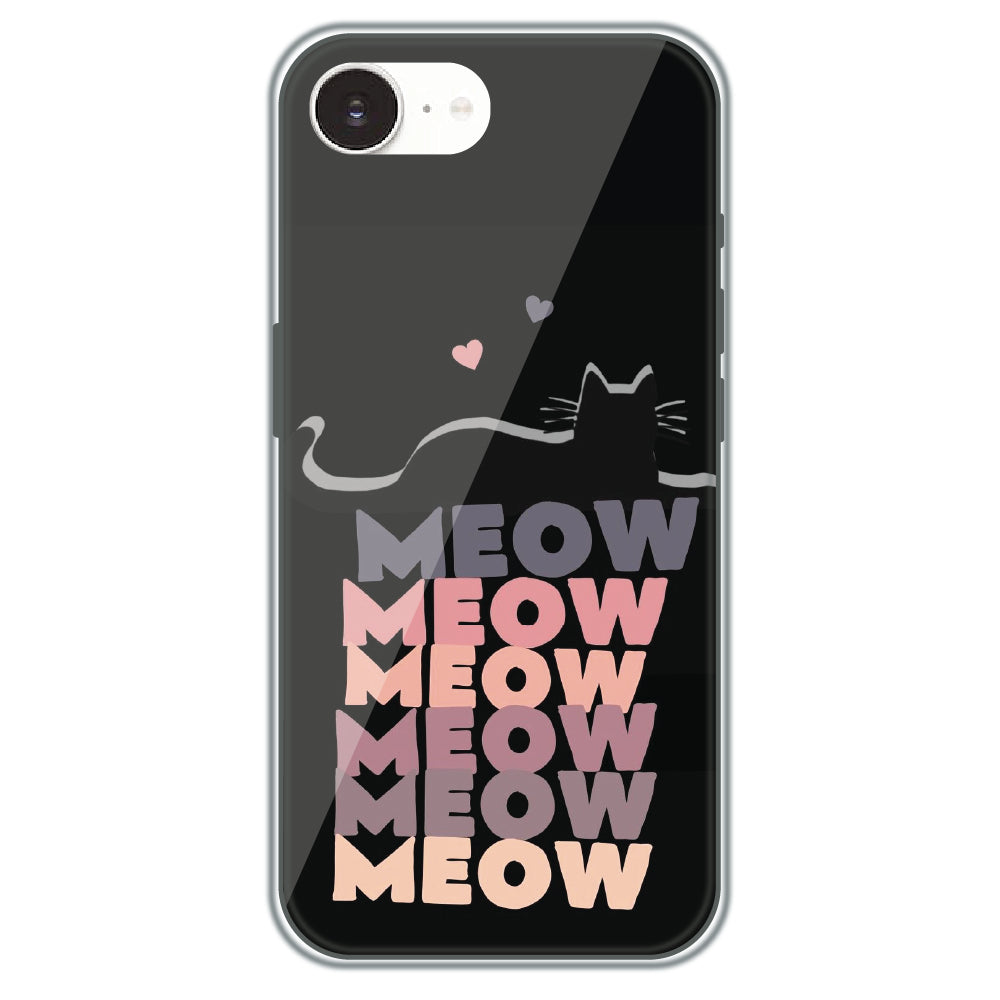 Meow Meow Meow - Printed Silicone Case for Apple iPhone 16e