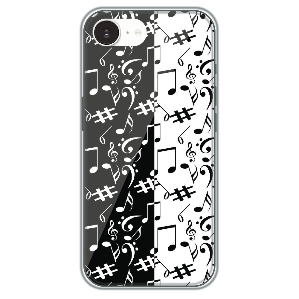 Music Notes - Printed Silicone Case for Apple iPhone 16e