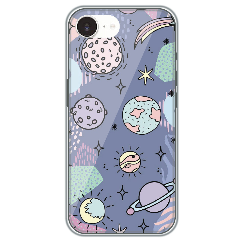 Pastel Planet Vector - Printed Silicone Case for Apple iPhone 16e
