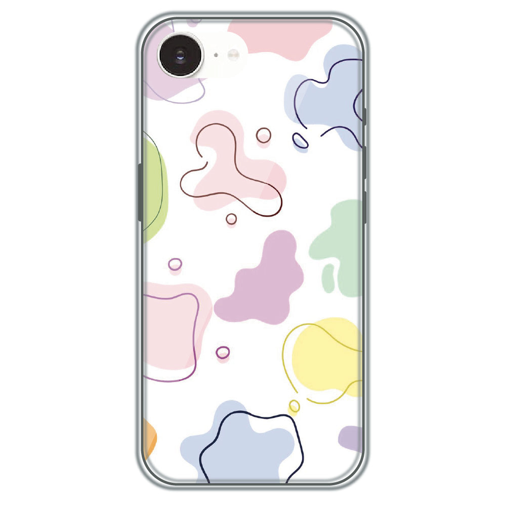 Pastel Splash Patches - Printed Silicone Case for Apple iPhone 16e