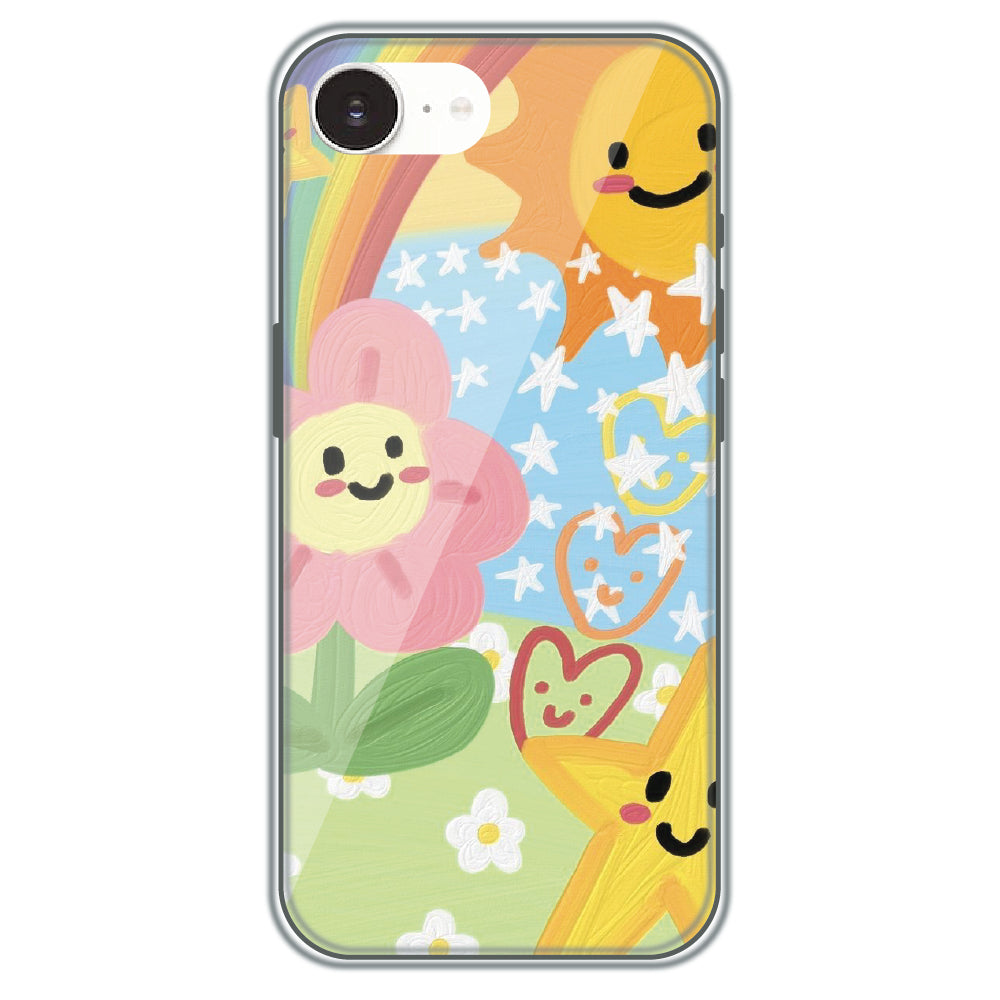 Sunshine Doodle Garden - Printed Silicone Case for Apple iPhone 16e