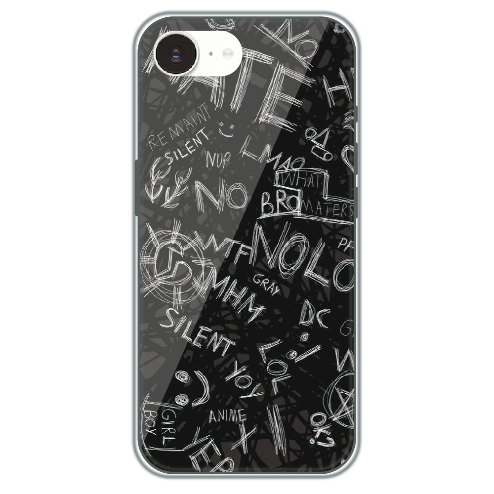 Urban Scribble Notes - Printed Silicone Case for Apple iPhone 16e