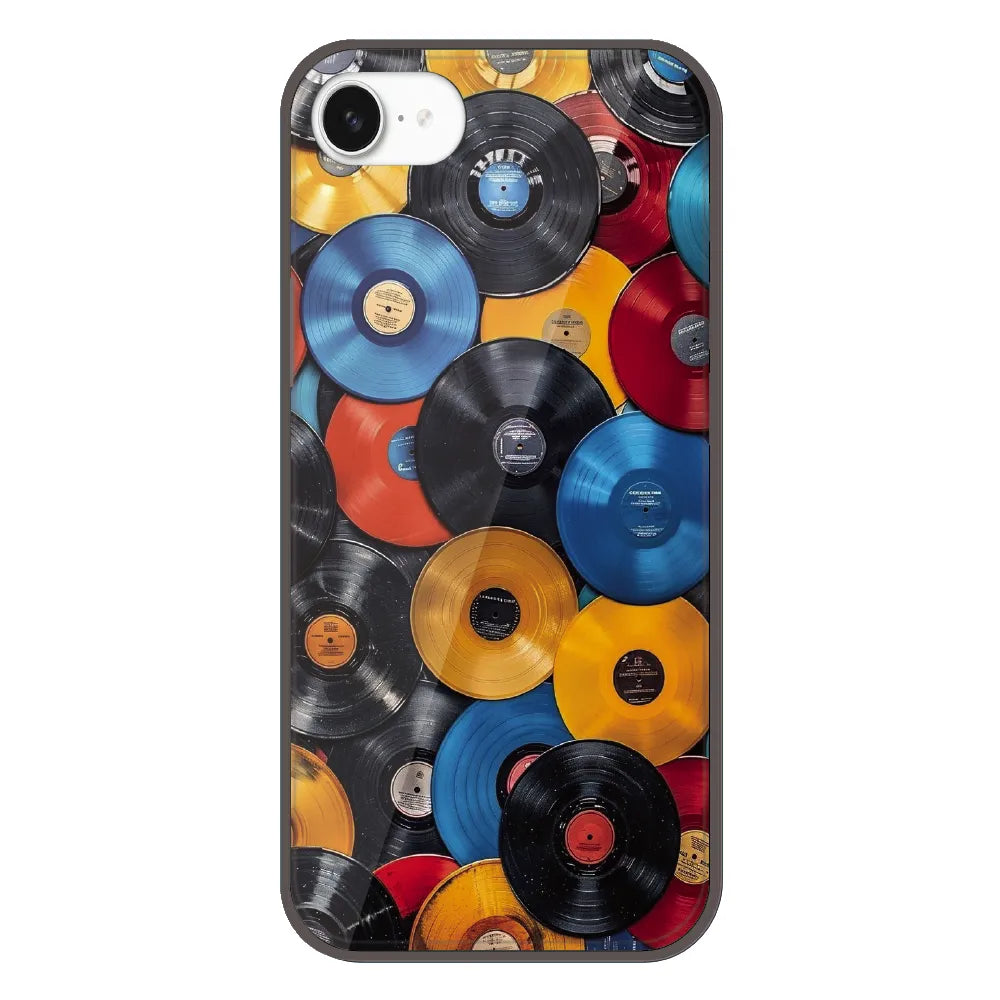Retro Vinyl Record Pattern - Printed Silicone Case For Apple iPhone 16e
