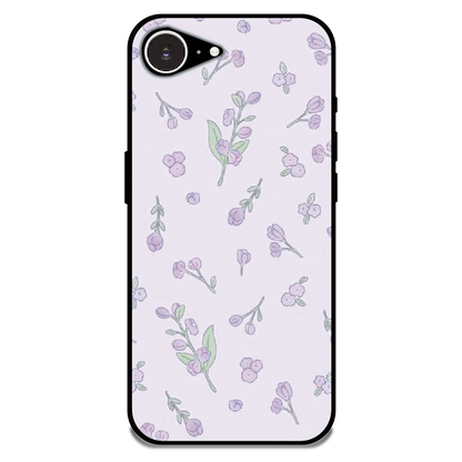 Lavender Floral Ditsy - Glossy Metal Silicone Case For Apple iPhone 16e
