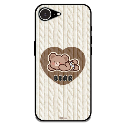 Bear Heart - Glossy Metal Silicone Case For Apple iPhone 16e