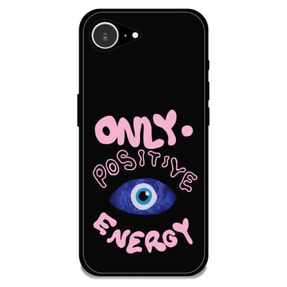 Only Positive Energy Evil Eye - Glossy Metal Silicone Case For Apple iPhone 16E