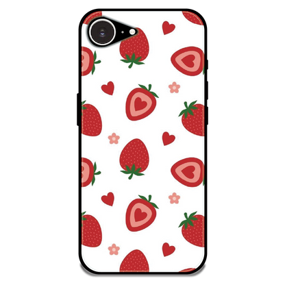 Strawberry - Glossy Metal Silicone Case For Apple iPhone 16e