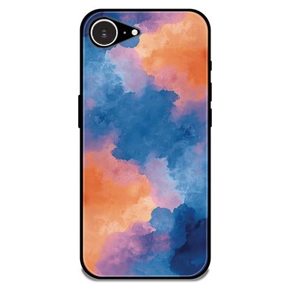 Abstract Pastel Cloud Geometry - Glossy Metal Silicone Case For Apple iPhone 16e
