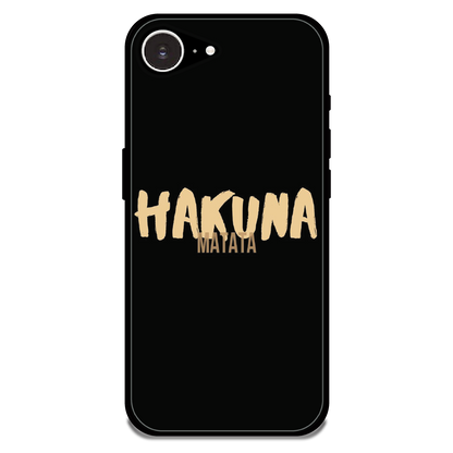 Hakuna Matata Quote - Glossy Metal Silicone Case For Apple iPhone 16e