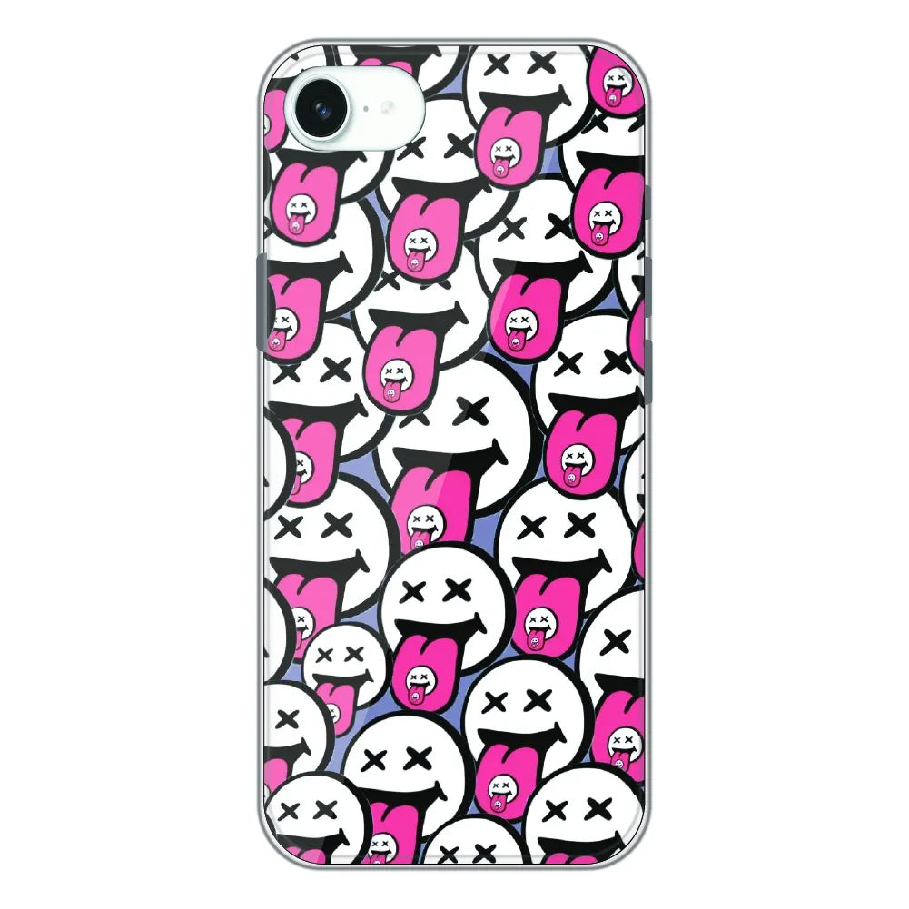 Funny Cartoon Faces - Printed Silicone Case For Apple iPhone 16e