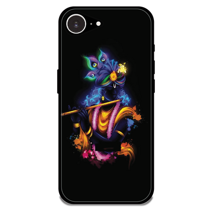Abstract Krishna - Glossy Metal Silicone Case For Apple iPhone 16e