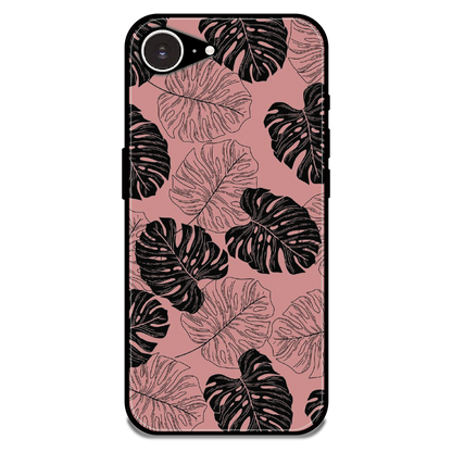 Tropical Monstera Leaf Pattern - Glossy Metal Silicone Case For Apple iPhone 16e