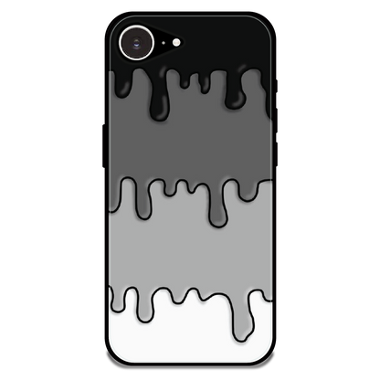 Smoky Drip Abstract - Glossy Metal Silicone Case For Apple iPhone 16e