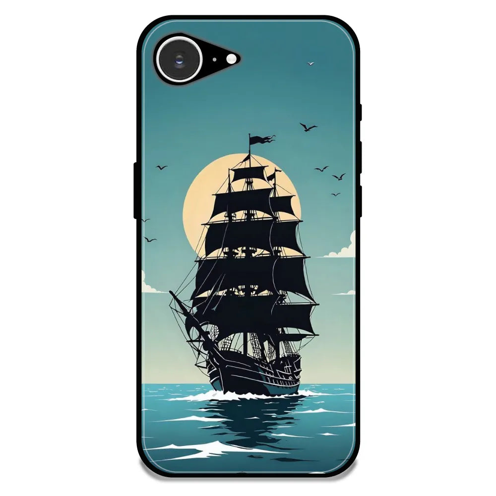 Nautical Sea Adventure - Glossy Metal Silicone Case For Apple iPhone 16E