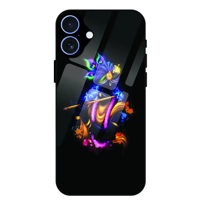 'Abstract Krishna - Glass Case For Apple iPhone 17
