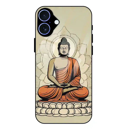 Serene Buddha Lotus Art - Glass Case For Apple iPhone 17