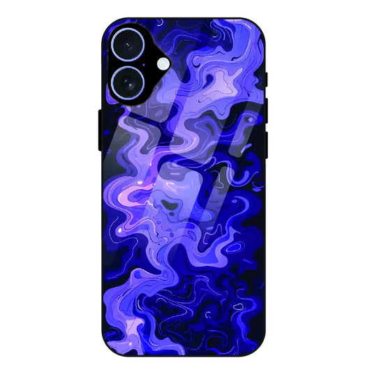 Purple Wave Abstract - Glass Case For Apple iPhone 17