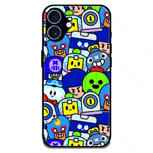 Cartoon Gamer Chaos - Glossy Metal Silicone Case For Apple iPhone 17