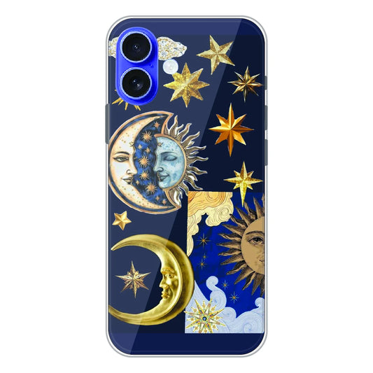 Celestial Sun Moon Collage - Printed Silicone Case For Apple iPhone 17