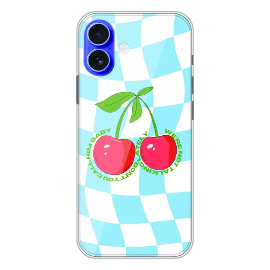 Cherry Pop Checkerboard - Printed Silicone Case For Apple iPhone 17