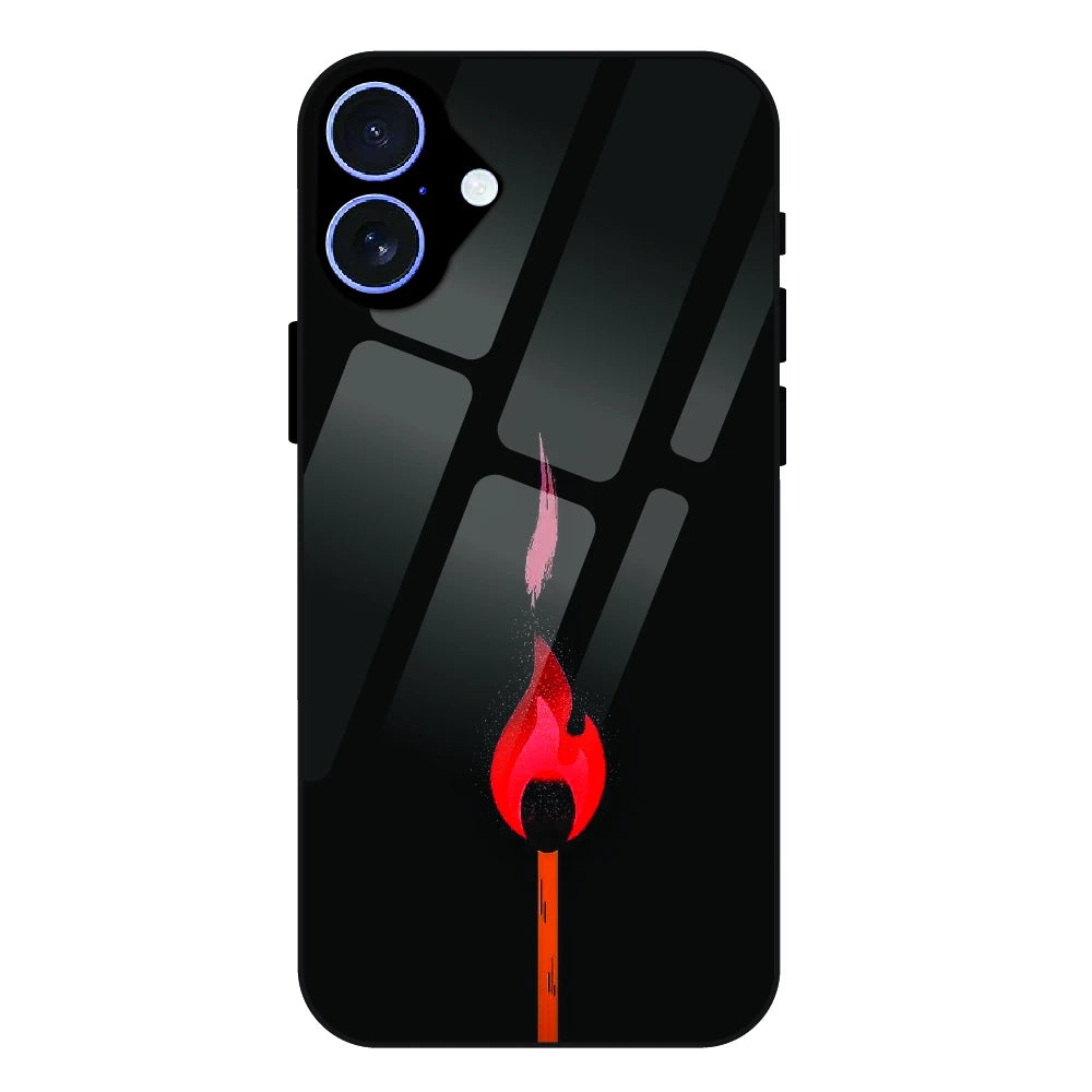 Burning Match - Glass Case For Apple iPhone 17