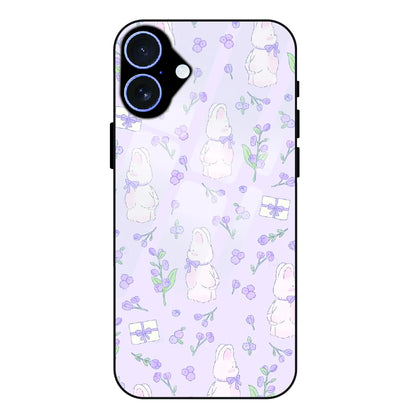 Lavender Bunny Gifts - Glass Case For Apple iPhone 17