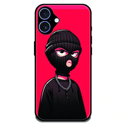 Masked Rebel Street Art - Glossy Metal Silicone Case For Apple iPhone 17