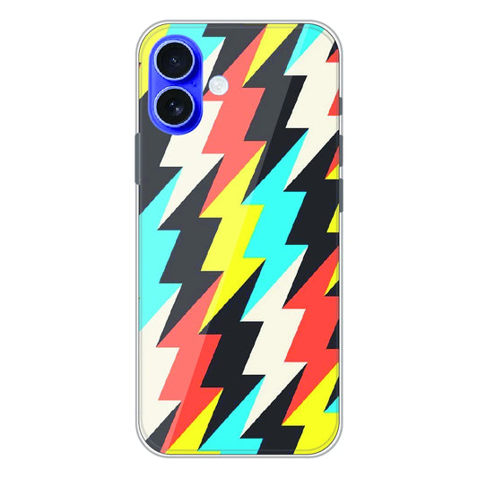 Retro Lightning Bolt Pattern - Printed Silicone Case For Apple iPhone 17