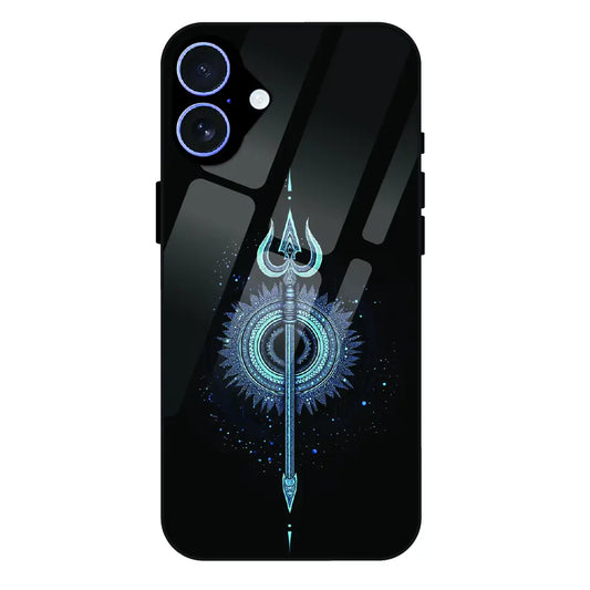 Cosmic Trishul Glow - Glass Case For Apple iPhone 17