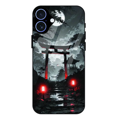 Midnight Torii Forest - Glass Case For Apple iPhone 17