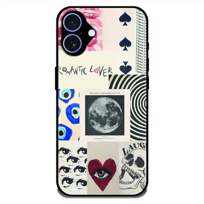 Romantic Art Collage - Glossy Metal Silicone Case For Apple iPhone 17