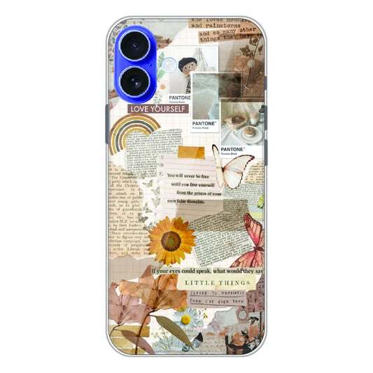 Aesthetic Butterfly & Sunflower - Printed Silicone Case For Apple iPhone 17