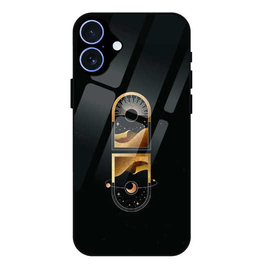 Golden Geometry - Glass Case For Apple iPhone 17