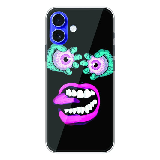 Neon Eyeball Pop Art - Printed Silicone Case For Apple iPhone 17