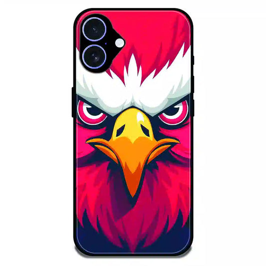 Fierce Eagle Power Art - Glossy Metal Silicone Case For Apple iPhone 17